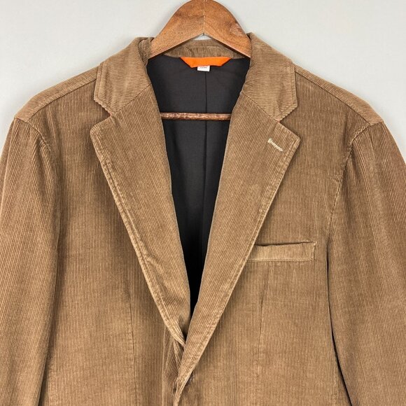 Boden Corduroy Blazer Jacket Sport Coat Mens 40R Tan Cotton Two Button Preppy - Picture 5 of 16